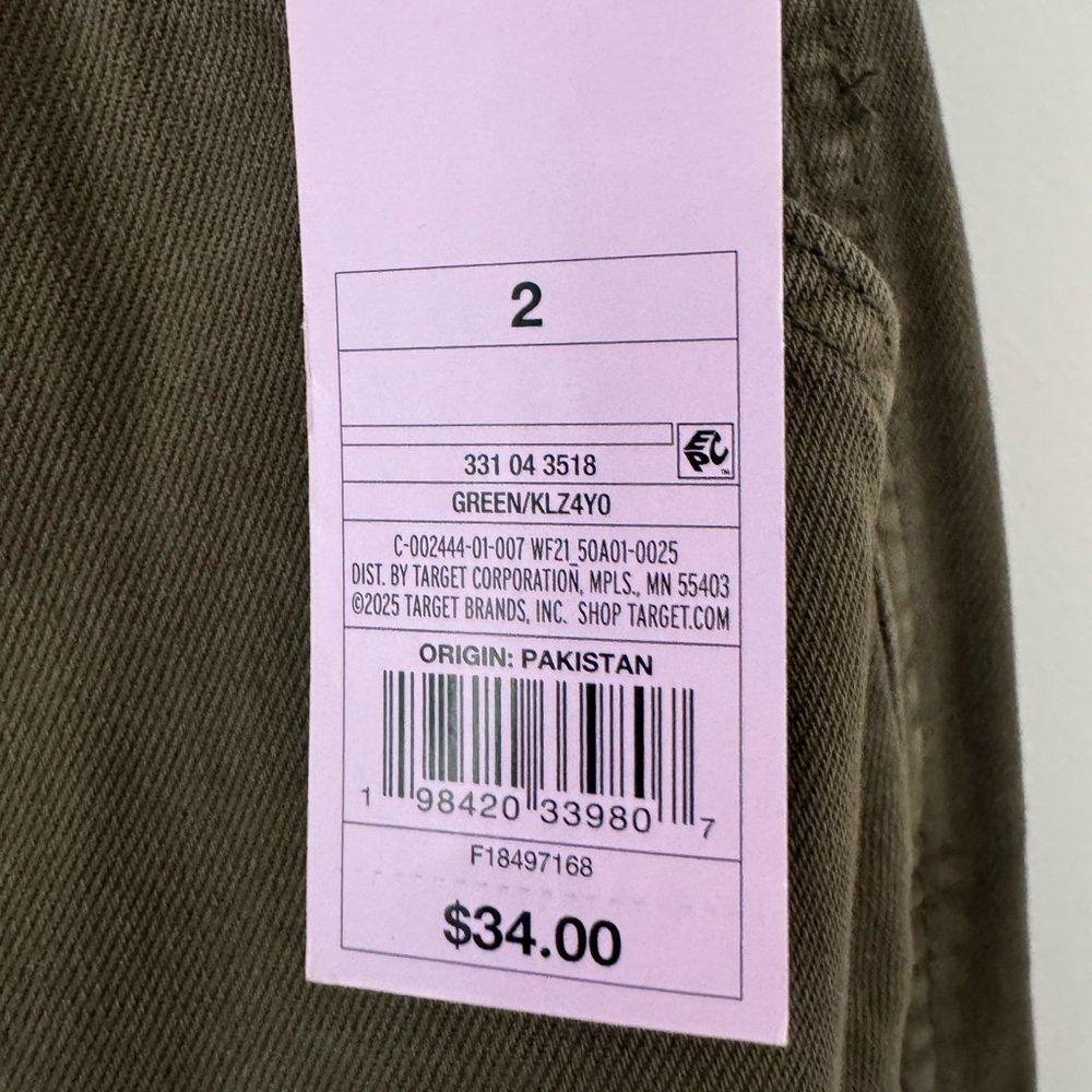 Wild Fable Mid Rise Baggy Cargo, Size 4 - Picture 6 of 6
